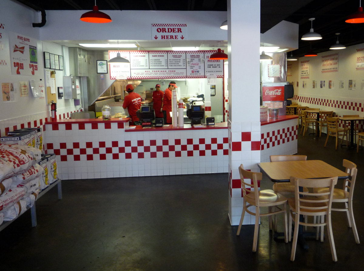 Five Guys design & decor
