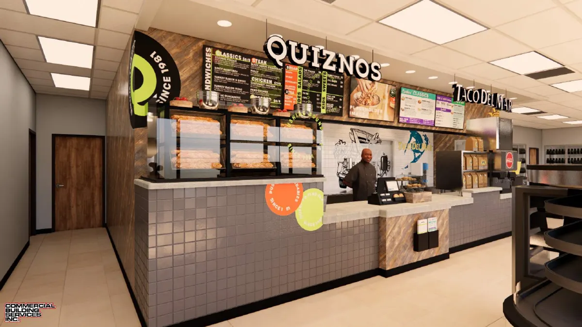 Quiznos design & decor